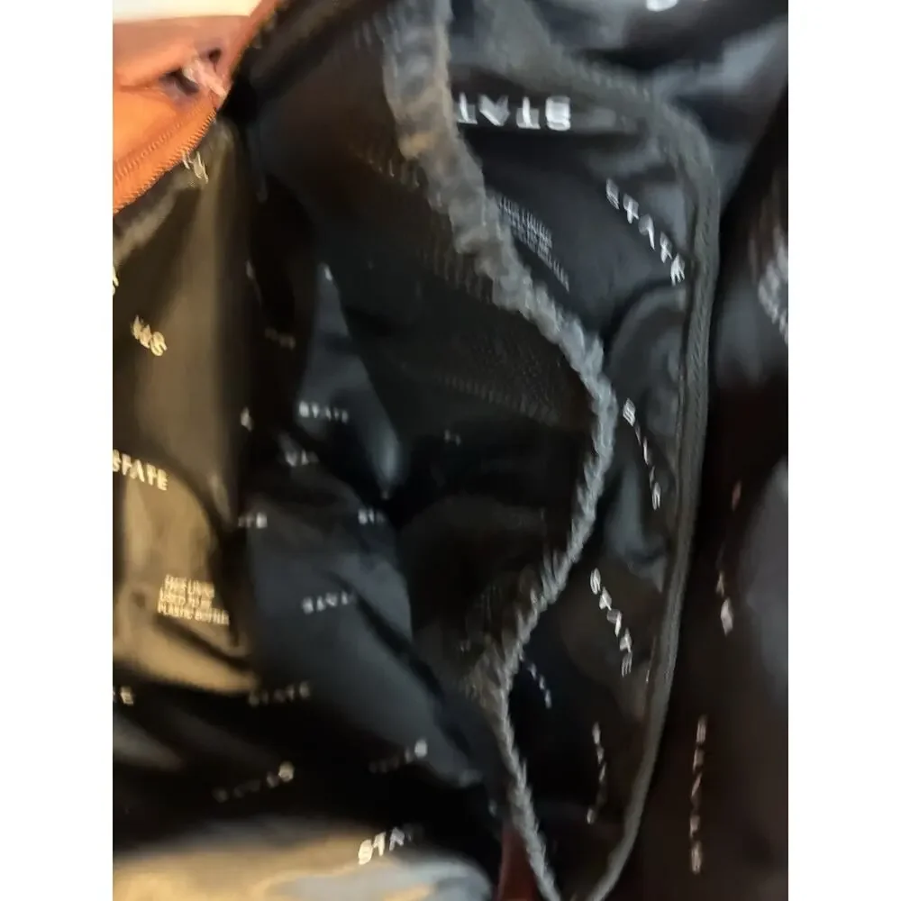 STATE LORIMER Baby BACKPACK SIENNA Adjustable, Zipper, Insulated Bottle EUC
